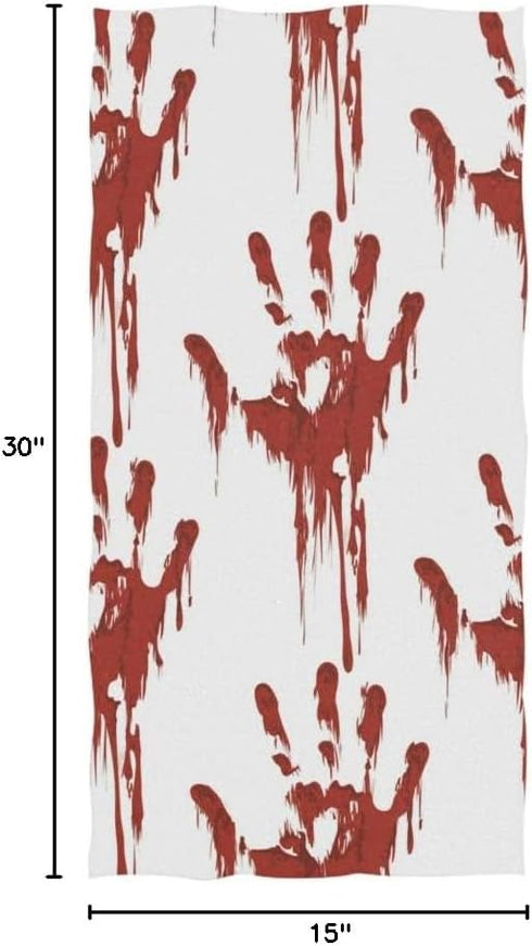 senya Halloween Scary Bloody Zombie Hand Towel Ultra Soft Luxury Towels for Bathroom 30"x15"...