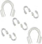 50pcs Adabele Authentic 925 Sterling Silver Hypoallergenic Wire Guard Thread Protector Loop Guardian (Hole 1.5mm/0.6") for Jewelry Making SS369...