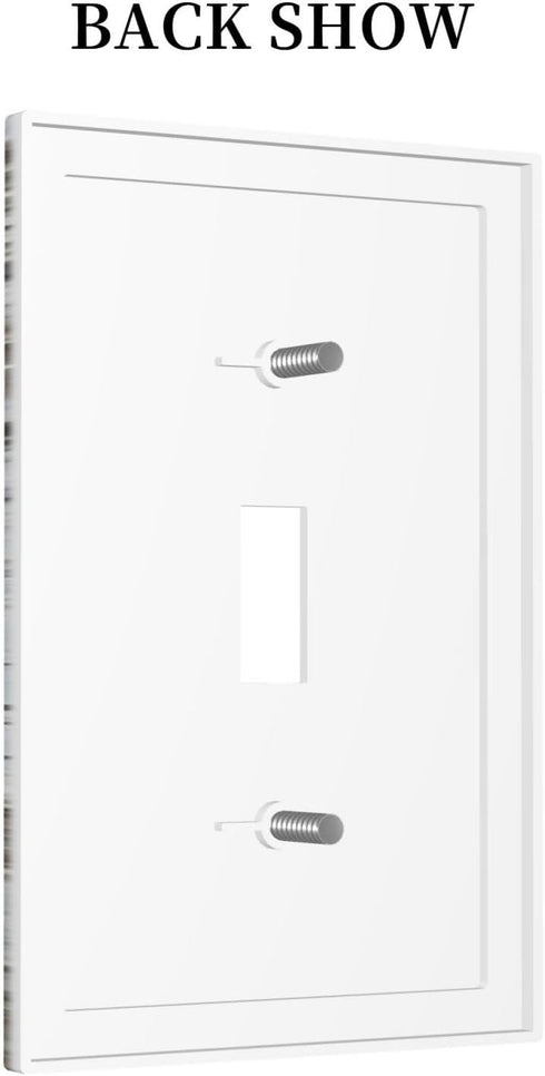 Decorative Switch Plate Covers Rustic Farmhouse Wood Barn Door 1 Gang Wall Plate Single Toggle Light Switch Cover Plate Jumbo Electrical Switchpla...