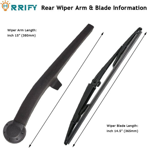 Rear Windshield Back Wiper Arm Blade Set 5174877AA for Jeep Commander SUV 2006-2010...