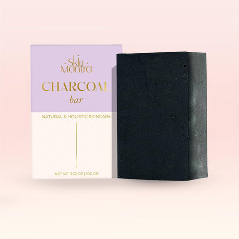 SKIN MATRA - Holistic & Natural Charcoal Bar - Handmade Skincare with Activated Charcoal, Organic Olive Oil & Coconut Oil - Cleanses and Gently Ex...