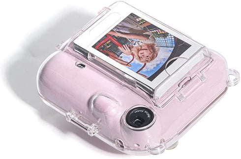 Case For Fujifilm Instax Mini 12 - Clear Hard PVC Protective and Portable Camera Cover with Detachable Adjustable Shoulder Strap...