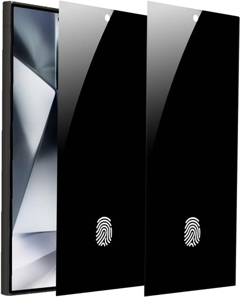 2 Pack 360 Degree Privacy Screen Protector for Samsung Galaxy S24 Ultra Anti-Spy 4 Sides Soft Film 6.8 inch Support Finger Unlock...