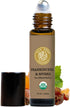 Organic Frankincense & Myrrh Essential Oil Roll On, 100% Pure USDA Certified Aromatherapy for Body Aches, Stiffness & Tingling, Stress Relief, & S...