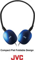JVC Violet Flat and Foldable Colorful Flats On Ear Headphone with 3.94 foot Gold Plated Phone Slim Plug HAS160V...