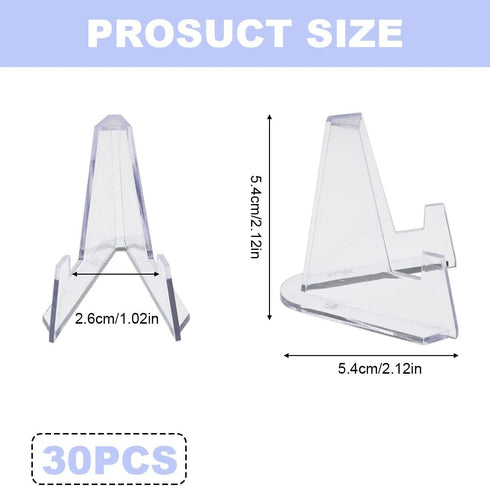 30 Pieces 2.12 Inches Mini Card Stand, Card Display Stand, Trading Card Stand, Challenge Coin Display Stand, Coin Holder for Displaying Coin, Meda...