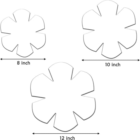 TXIN Set of 3 Bowl Cozy Template, Flower Bowl Pattern Template, Clear Acrylic Bowl Wrap Pre Cut on Fold Stencil, DIY Microwave Bowl Holder Patchwo...