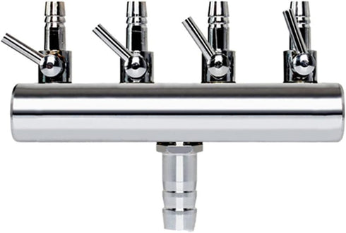 Stainless Steel Aquarium Fish Tank 4 Ways Air Flow Splitter Lever Control Valve...