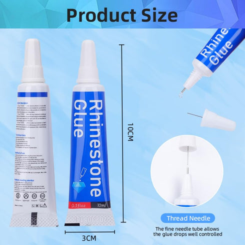 Novani Clear Glue for Rhinestone, Jewelry Making, and Bead Crafts,Mobile Phone Metal Stone Nail Art Glass Repair Jewelry Glue 7000?10PCS)...