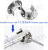 Stainless steel Wardrobe Closet Rod Bracket, U-Shaped Open type Socket bracket, Shower Curtain Rod Pole End Supports Sockets Flange (1-1/4 INCH, 4...