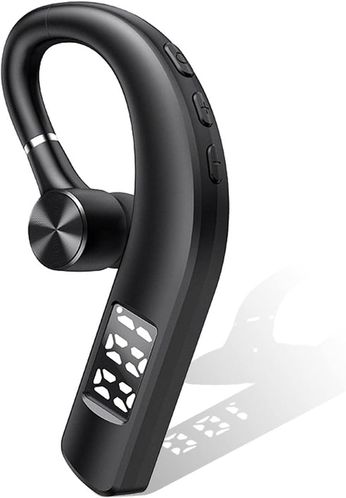 ASHATA Bluetooth Earpiece, BT5.2 Wireless Handsfree Bluetooth Headset, 240mAh Battery, IPX5 Waterproof 180 Degree Rotating Ear Hook Earphone for P...