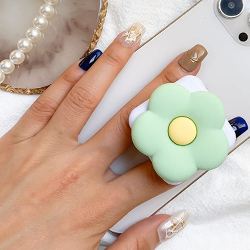 Phone Ring Holder Universal Phone Grip Collapsible Flower Mirror Phone Grip and Phone Stand for Phones and Tablets Pack of 2......