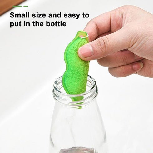 Magic Beans Bottle Cleaner, Bottle Cleaning Sponge, Beans-Shaped Bottle Cleaning Sponge, Reuseable Bottle Cleaning Sponge, Heat Resistance Bottle ...