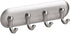 iDesign York BPA-Free Plastic AFFIXX Self-Adhesive 4-Hook Key Rack - 6" x 1.8" x 1.2", Brushed/Chrome...
