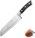 7" Santoku Knife, Razor Sharp Kitchen Cutting Chopping Chef Knife, Professional High Carbon German Steel Cooking Knife for Meat, Vegetables, and F...