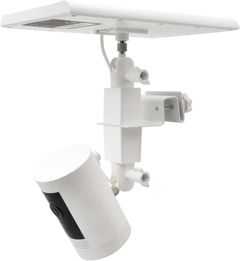 Aobelieve 2-in-1 Gutter Mount for Ring Solar Panel, Stick Up Cam Battery and Spotlight Cam Battery, White...