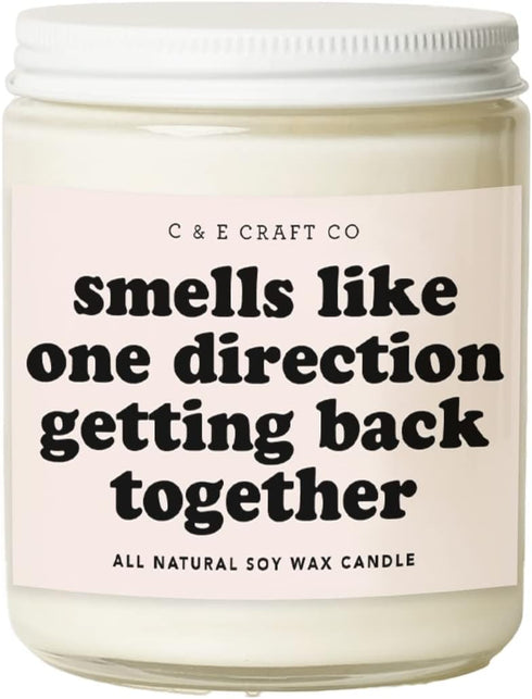 C&E Craft Smells Like One Direction Getting Back Together Scented Candle - Flannel Pine All Natural Soy Wax Candle - Delightful Intense Fragrance ...