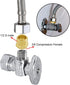 Joywayus 1/2 G Male to 3/8 Compression Female Thread Bushing Pipe Fitting, Brass Reducer Faucet Connector Water Hose Adapter, Supply Line Adapter ...