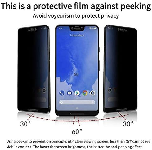 for Google Pixel 3XL Privacy Anti-spy Screen Protector Tempered Glass, 2.5D 9H Hardness Premium Privacy Screen Protective Film Glass fro Pixel 3XL...