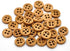 PEPPERLONELY Brand 200PC Natural 4 Hole Scrapbooking Sewing Wood Buttons 11mm (3/8 Inch)...