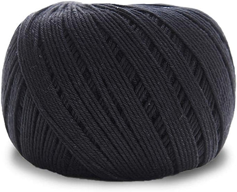 Circulo Amigurumi Yarn, 100% Mercerized Brazilian Virgin Cotton - Cotton Yarn for Crocheting and Knitting, Soft Yarn, Black Yarn Art - Sport Weigh...