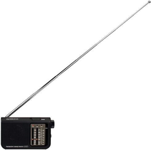 Retekess V117 Portable Radios AM FM, Shortwave Radio with Clear Dial, Transistor Radio with Best Reception for Seniors (Black)...