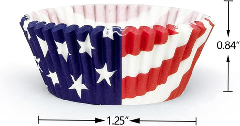 qiqee Cupcake Liners Muffin Liners for 300-Count 6 U.S.A Design No Smell, Food Grade Baking Cups Paper(Small Size)...