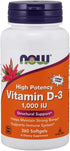 Vitamin D-3 1000 IU (High Potency) - 360 Softgels by NOW...