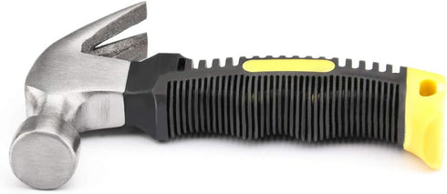 6 PCS 8 Oz Claw Hammer, Small Stubby Hammers Bulk with Anti-Slip Plastic Coated Soft Handle Roofing Tools for Car Window Framing Jewelry Making, L...