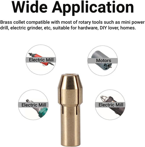 11pcs 4-jaw Copper Drill Chuck Collet Set for Mini Electric Grinder Rotate Tool 0.5-3.2mm Rotating Tool Accessories with Collet Cap...