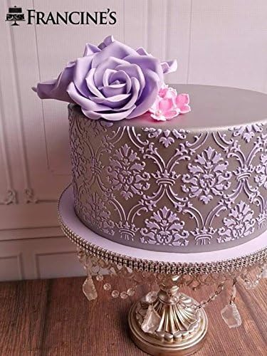Designer Stencils Royal Damask Cake foodgrade stencil, 3.5 X 12.25...