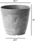 Dolce Round Planter, Gray, 6"...