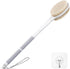 Back Scrubber Body Shower Brush: Anti Slip Long Handle Bath Brush with Stiff and Soft Bristles - Showering Exfoliator for Women, Men, Elderly (Gre...
