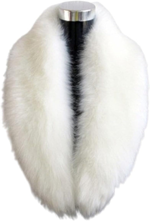 Long Men Women Faux Fur Collar Winter Warm Wrap Stole Scarf Shawl Shrug...