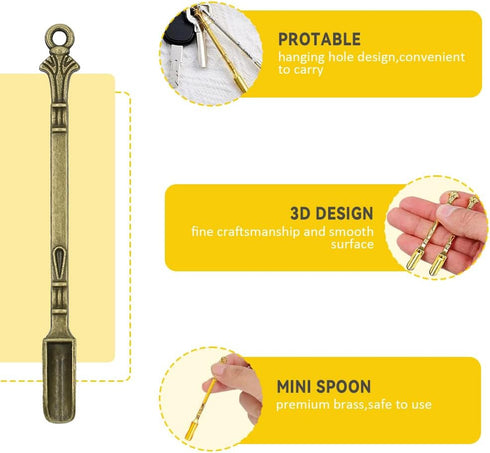 10 PCS Shovel Mini Spoon Alloy Tableware Charm Kitchen Pendant Spoon Tiny Shovel Spoon for Necklace DIY Craft Jewelry Making Keychain...