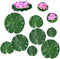 11Pcs Artificial Floating Plants Water Lily Lotus Flower and Leaves Pads for Home Garden Ponds Pool Aquarium Fish Tank Landscape Decoration...