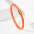 Pingyongchang Candy Color Glitter Resin Bangle Friendship Bracelets Lightweight Soft Silicone Plastic Stack Wristband for Women Men 70s 80s Holida...