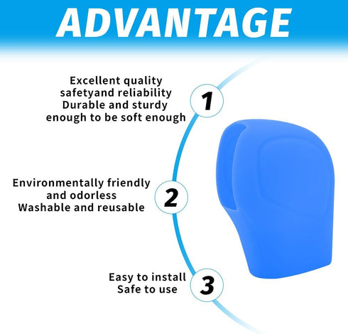Car Gear Shift Knob Cover, Anti-Slip Silicone Auto Knob Gear Stick Protector, Comfortable Car Automatic Shift Protector Cover for Men Women, Unive...