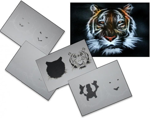 UMR-Design Step by Step Airbrush Stencil Template AS-033 M ca. 5,11" x 3,95"...