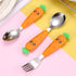 Travel Cutlery Set Baby, 3 PCS Toddler Utensils, Kids Spoon And Fork Self-Feeding, Carrot Child Flatware Sets, Stainless Steel Fun Baby Silverware...