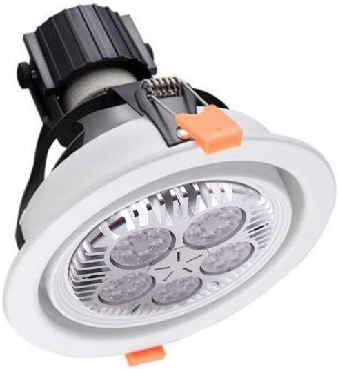 Aolyty 45w (85W Equivalent) PAR38 LED Bulb White 6000K 3500lm E26 Base 35 Degree Beam Angle Track Spotlight with Fan AC 120v (White)...