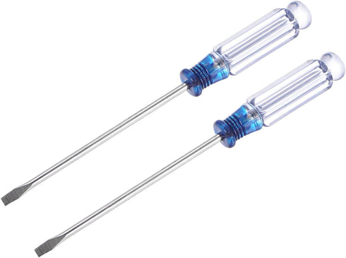 uxcell Mini Slotted Screwdriver, 3.0mm Flat Head 127mm Length for Small Appliances Repair, 2 Pcs...
