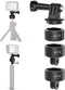 SUREWO Quick Release Base Mount Kit for GoPro,Magnetic Suction & Swivel Lock Adapter Compatible with GoPro Hero 12 11 10 9 8 7 6 5 Black,DJI Osmo ...
