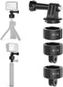 SUREWO Quick Release Base Mount Kit for GoPro,Magnetic Suction & Swivel Lock Adapter Compatible with GoPro Hero 12 11 10 9 8 7 6 5 Black,DJI Osmo ...