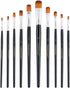 Transon Synthetic Filbert Paint Brush Set 10pcs for Acrylic Watercolor Gouache Art Painting and Body Craft Painting...