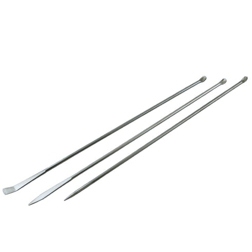 8pcs Stainless Steel Laboratory Micro Spoon Reagent Scoop Laboratory Mixing Spatula Set for Deep Bottles and Jars Silver...