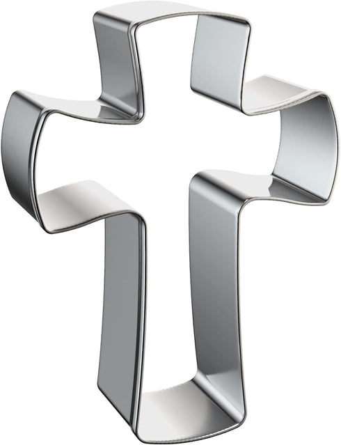 Cross Cookie Cutter Shapes Set, Azflyife 5 Piece Stainless Steel Metal Biscuit Mold Cookie Cutters with Chalice Holy Cup Crucifix Crucifixion for ...
