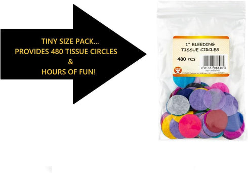 Hygloss Products Bleeding Tissue Paper Circles 1-Inch, 20 Colors, Arts & Crafts, DIY Projects, Scrapbooking, Greeting Cards, 480 Pieces...