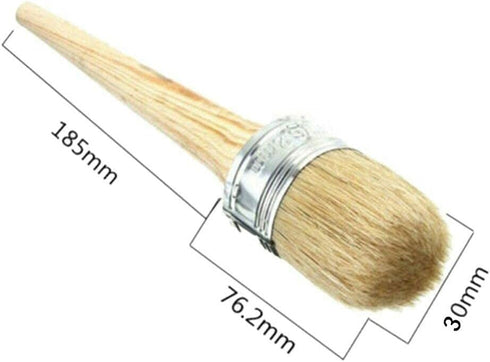Professional Chalk and Wax Paint Brush, Round Paint Brush/DIY Painting and Waxing Tool for Folk Art, Home Décor, Wood Projects, Furniture, Stencil...