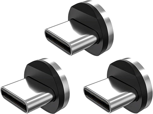Statik USB-C Magnetic Connector for Magnetic Charging Cable - 3-Pack USB-C Magnetic Adapter for Cable Charger - Easily Snaps Into Place, Compatibl...